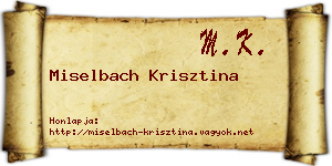 Miselbach Krisztina névjegykártya
